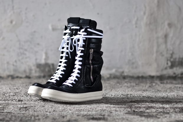 Rick owens white store boots