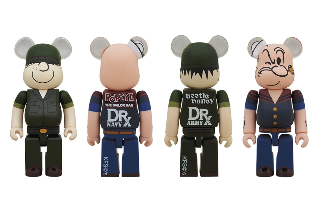 Доктор Романелли x Medicom Toy Beetle Bailey & Popeye Bearbricks