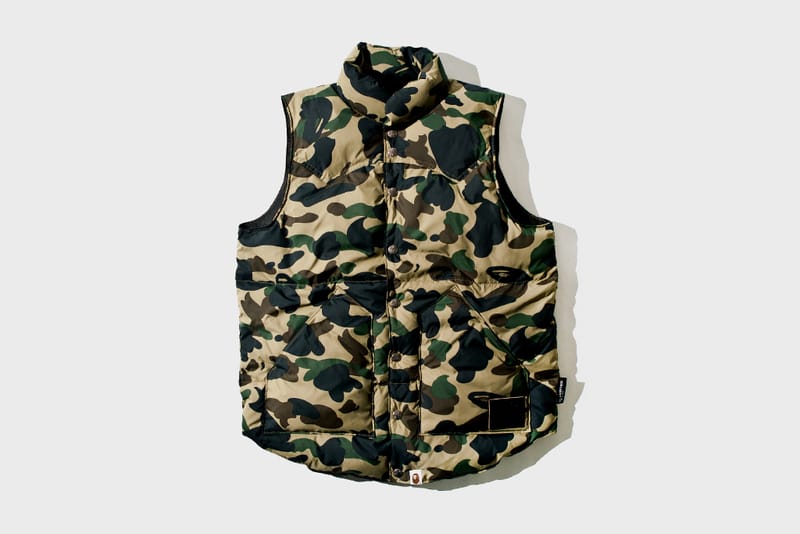 A Bathing Ape 1ST CAMO DOWN VEST | Hypebeast