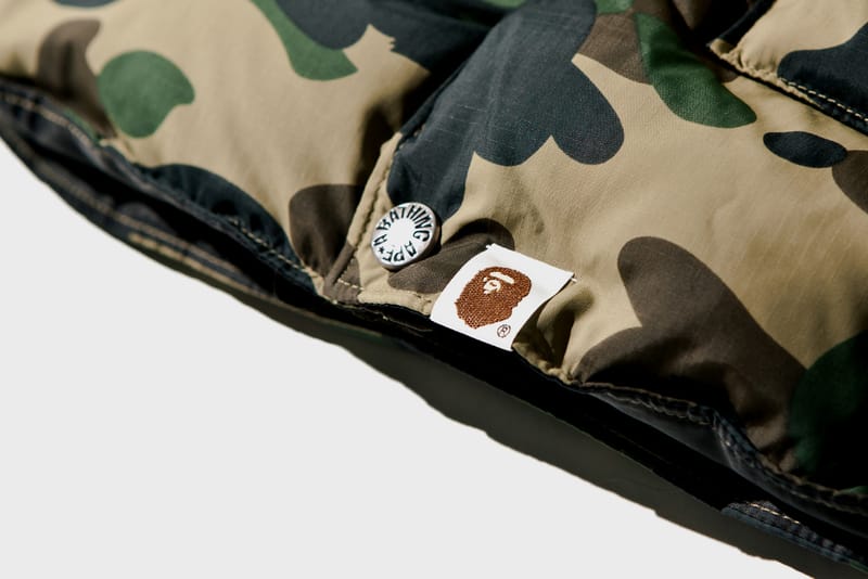 A Bathing Ape 1ST CAMO DOWN VEST | Hypebeast