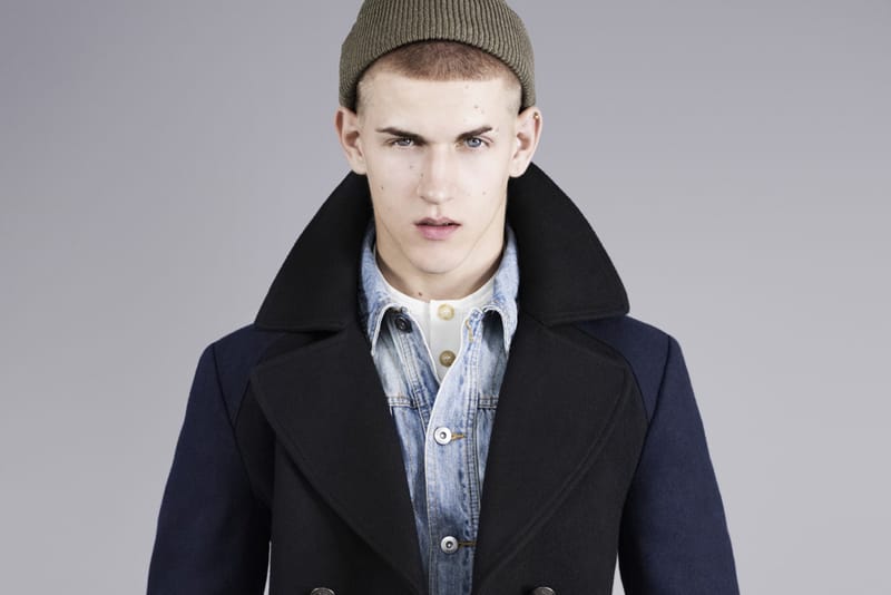 Topman top navy coat