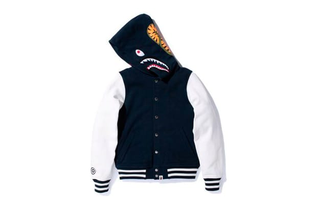 A Bathing Ape SHARK VARSITY TYPE HOODIE | Hypebeast