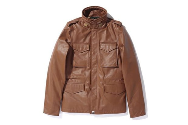 A Bathing Ape LEATHER M-65 JACKET | Hypebeast