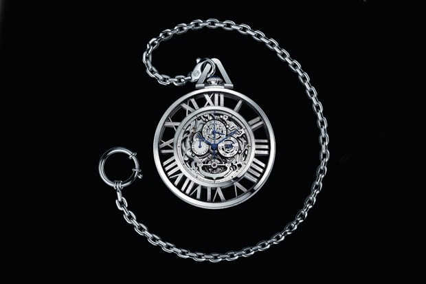 Карманные часы Cartier скелетон