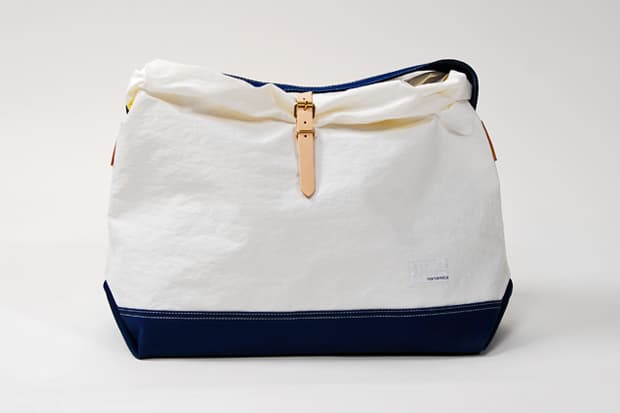 white nylon tote