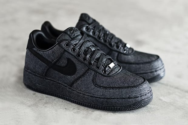 Black denim clearance air force 1