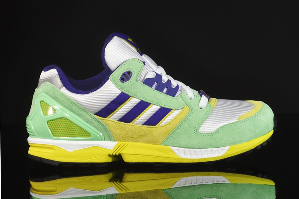 adidas ZX 8000 White/SuperGreen/Collegiate Purple HYPEBEAST