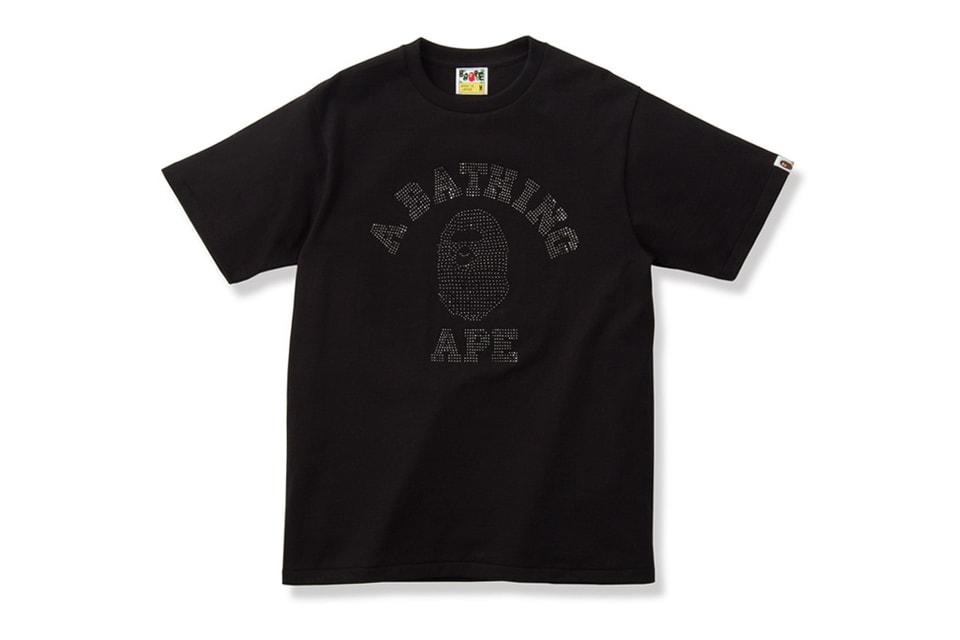 BLACK SENSE MARKET x A Bathing Ape Swarovski Logo T-Shirt | Hypebeast