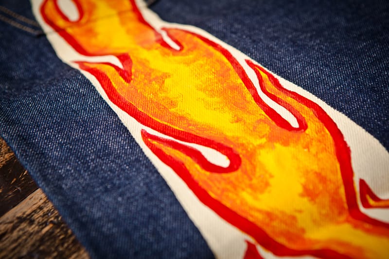 Fire hot sale painted jeans