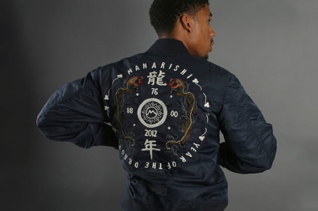 maharishi Water Dragon Tour Fitted MA-1 Jacket | Hypebeast