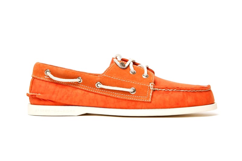 Orange sperrys best sale