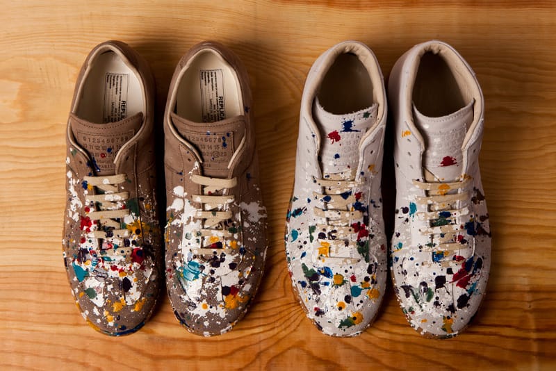 Margiela paint splatter shoes sale