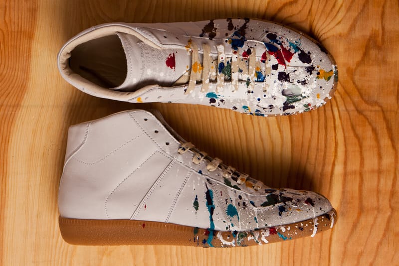 Margiela paint splatter store shoes