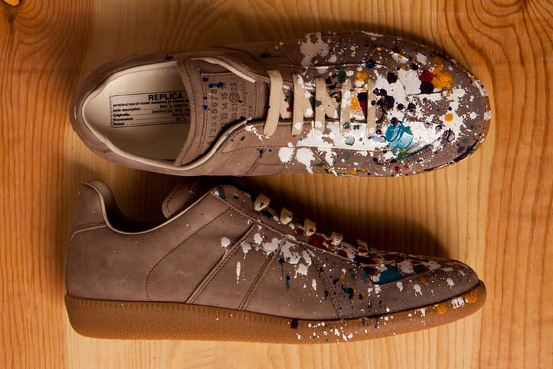 Margiela cheap paint sneakers