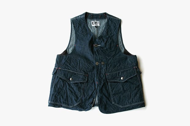 エンジニアードガーメンツ UPLAND VEST DENIM - トップス