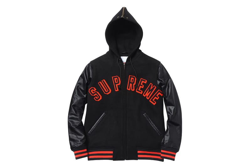 supreme hooded varsity jacket 2012FW-