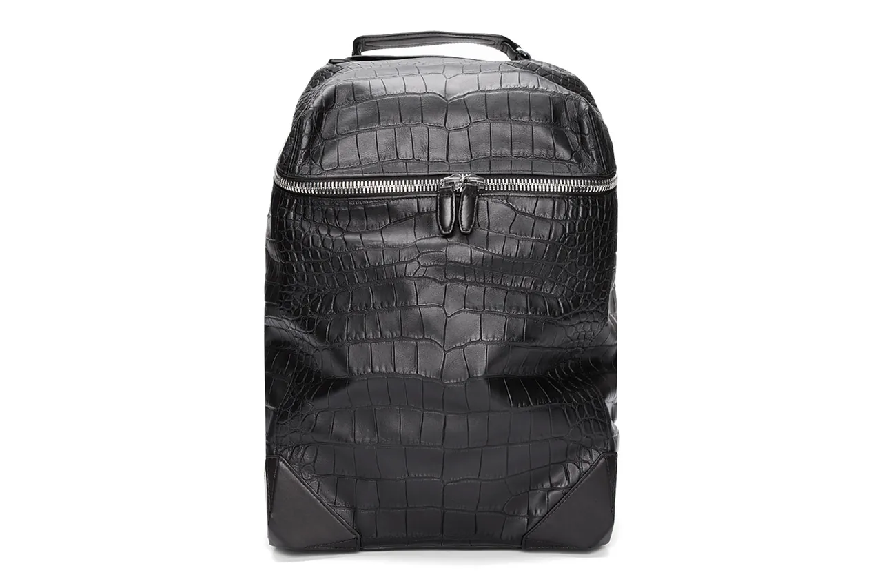 Alexander Wang Black Croc Embossed Leather Wallie Backpack Hypebeast