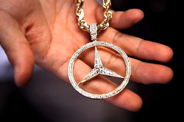 Mercedes benz on sale chain pendant