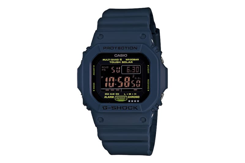 g shock navy blue rose gold