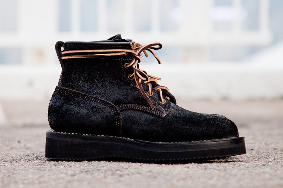 Viberg Black Oil Rough Out Bobcat Suede Boots | HYPEBEAST