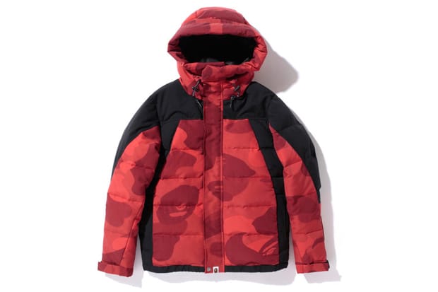 Bape camo hot sale down jacket