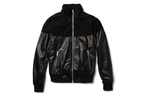 Alexander McQueen Leather and Suede Bomber Jacket | Hypebeast