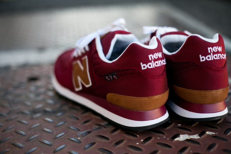 Maroon and gold shop new balance 574