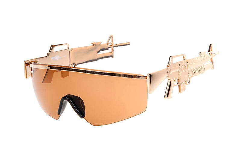 Jeremy Scott x Linda Farrow Golden Gun Sunglasses | Hypebeast
