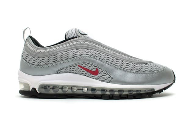 silver red air max 97