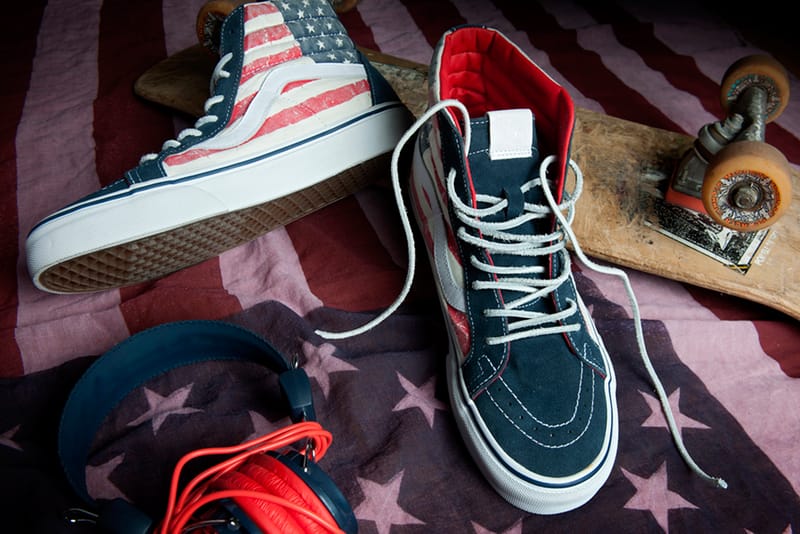 American flag hotsell vans sk8 hi