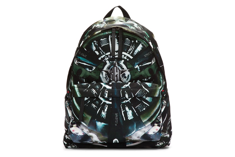 Givenchy Black Leather Trimmed Airplane Print Backpack | Hypebeast