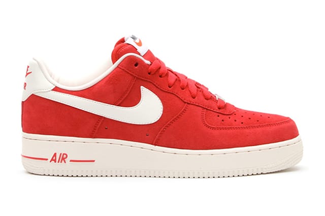 Red suede cheap air force