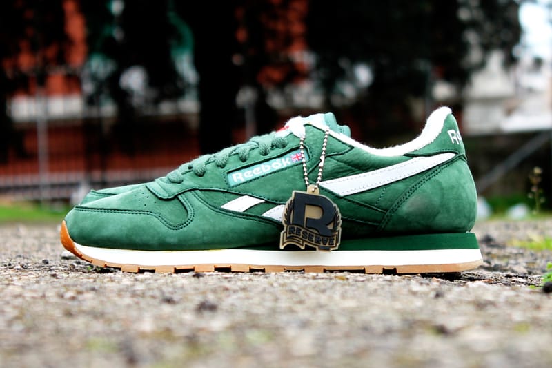 Reebok classic suede uomo verde on sale