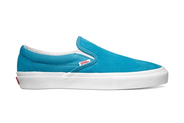 Light blue best sale slip on vans