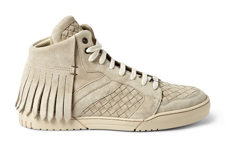 suede fringe sneakers
