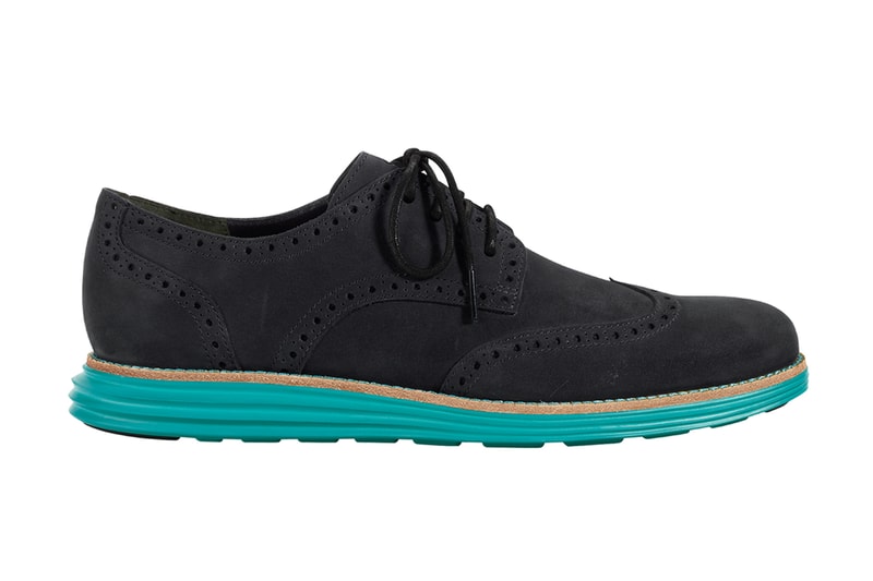 Cole Haan 2013 Spring/Summer LunarGrand Wingtip Black Nubuck/Poolside ...