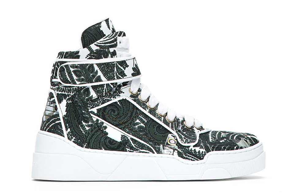 Givenchy Green Paisley Print HighTop Sneakers HYPEBEAST