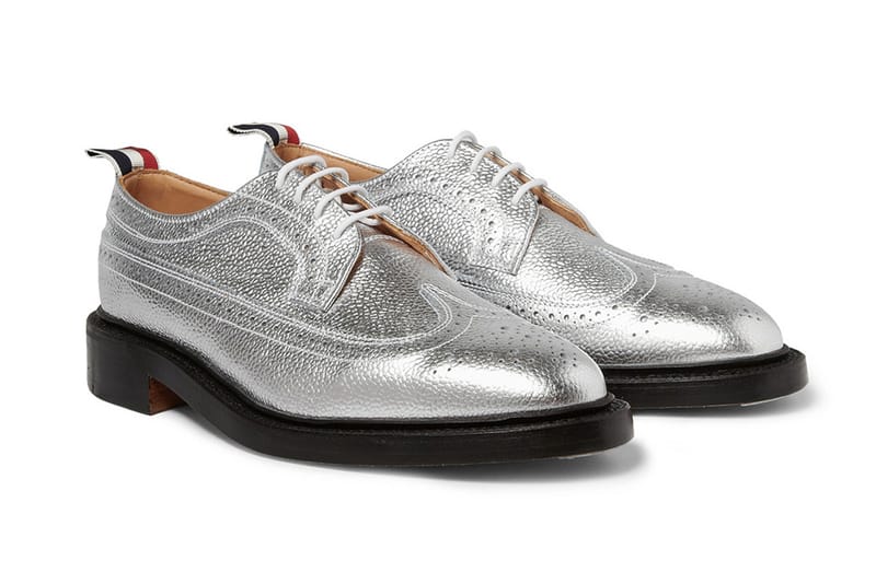 Thom Browne Metallic Leather Longwing Brogues | Hypebeast