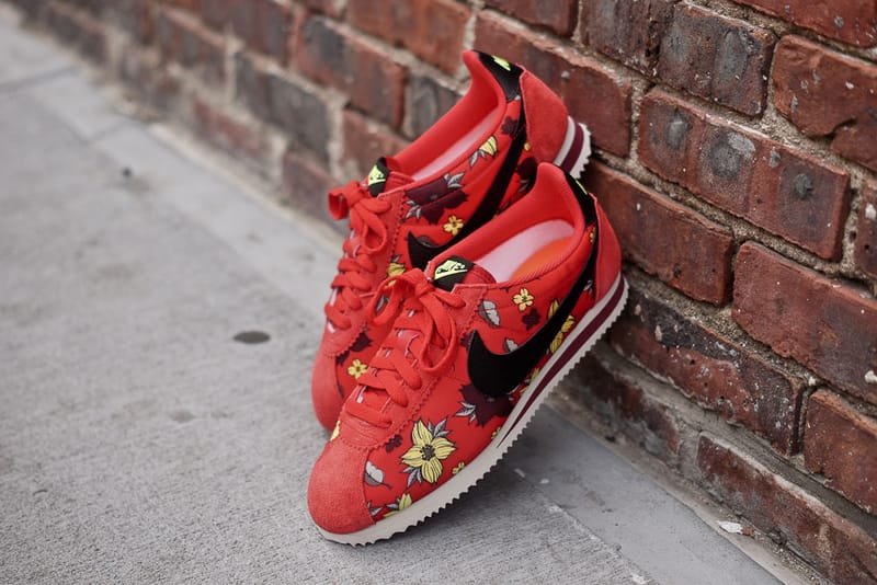 Nike cortez red floral on sale