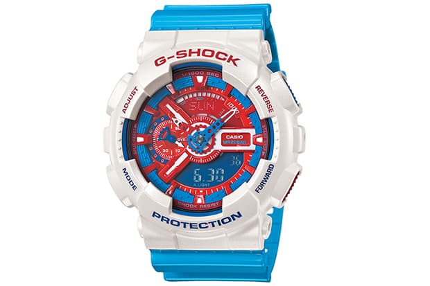 g shock blue red