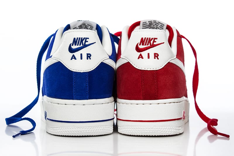 Nike air force outlet 1s red and blue