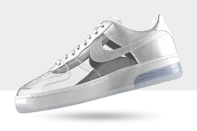 Air force 1 see through white black sale