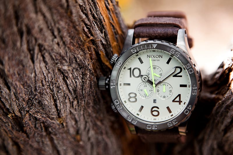 Nixon chrono outlet leather