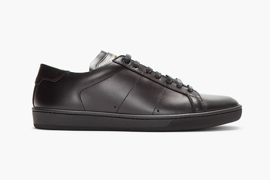 Saint Laurent Black Leather Classic Sneakers | HYPEBEAST