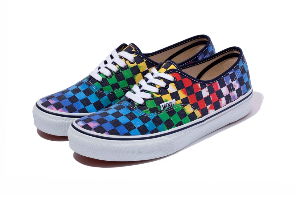 XLARGE x Vans Tie-Dye Checkered Flag Authentic | HYPEBEAST