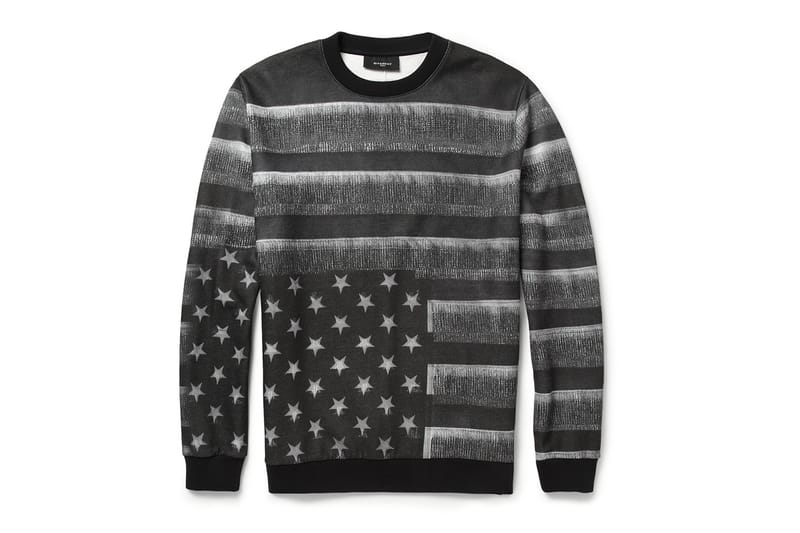 Givenchy Black American outlets Flag Sweatshirt Patch Jumper Men's XL Black Pullover