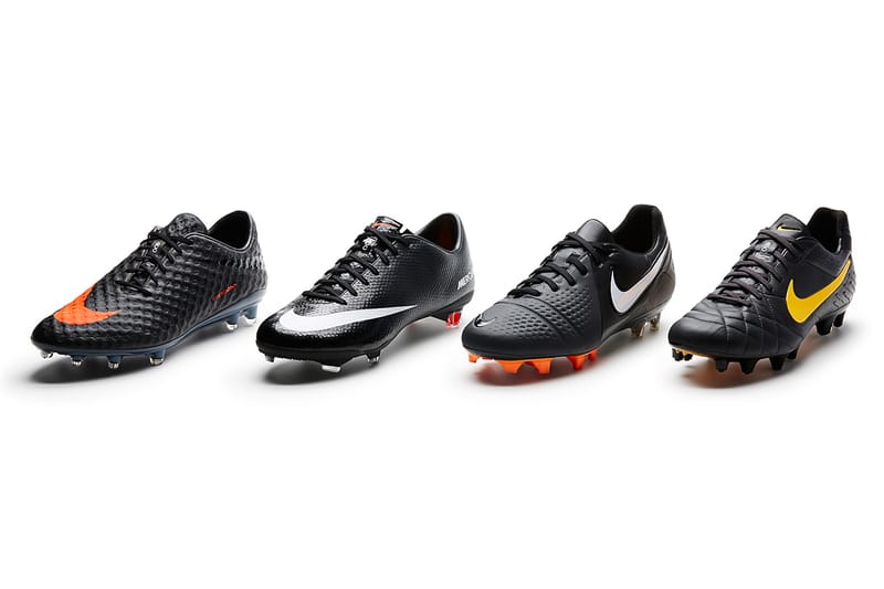 All black football hot sale boots nike