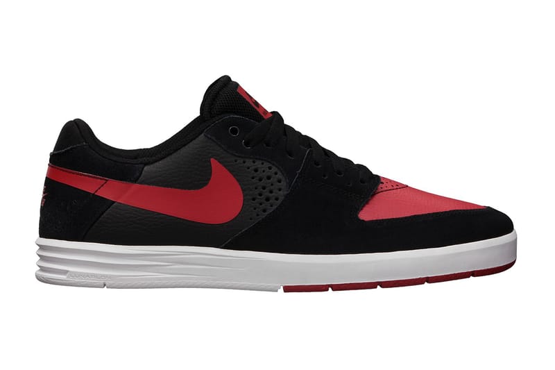 Nike sb shoes hot sale red and black