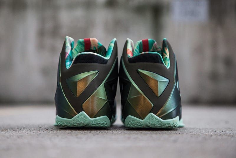 Lebron 11 cheap green and grey