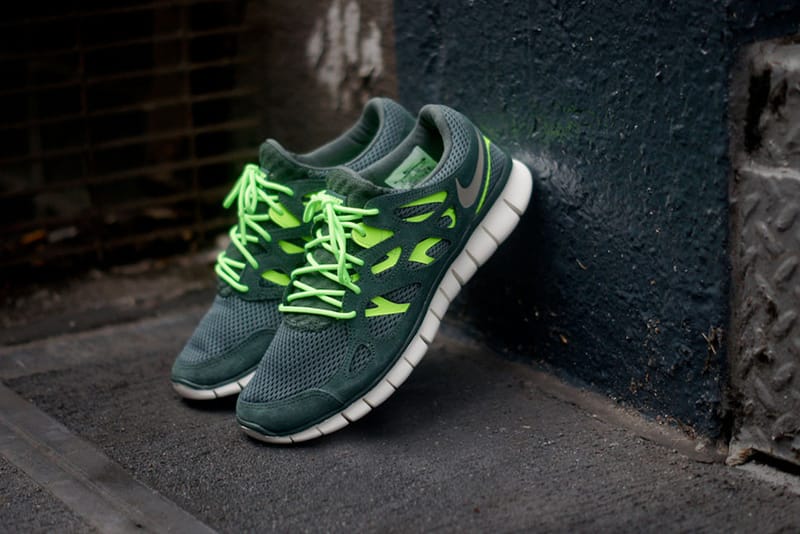 Nike free run 2 on sale green